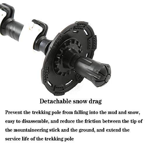 Bâtons de randonnée télescopiques Pliables et réglables avec poignée Ergonomique, Parfaits pour la randonnée, Le Camping, l'alpinisme et la Marche (Lot de 2).