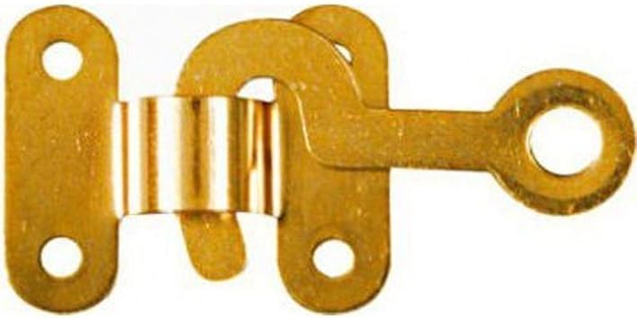 NATIONAL/SPECTRUM BRANDS HHI N211-938 Brass Hook and Staple, 2-Pack
