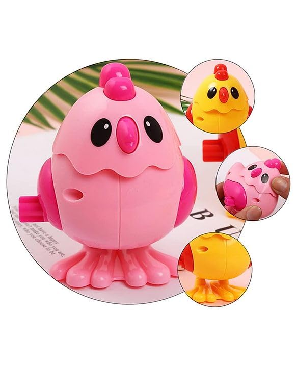 OPINA Press to Go Inertial Cute Crawling Chick Duck Toy for Kids (Pack of 4)