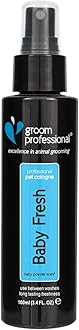 GROOM PROFESSIONAL Baby Fresh Dog Cologne - Familiar Baby Powder Dog Spray - Contains Chamomile to Soothe Sensitive Skin, 100ml