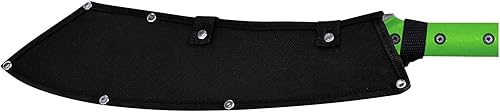 Miniatura 3 de FMT-053GN - Naginata de fantasía doble - 55.5 pulgadas en general, cuchillas de acero inoxidable satinado, asas de fibra de nailon verde envueltas