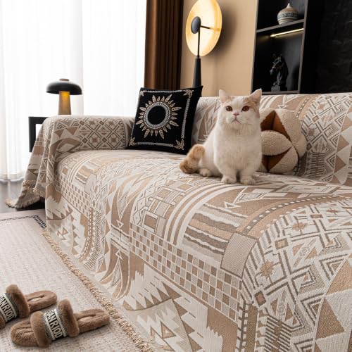 ROOMLIFE Couch Cover Boho Sofa Covers for 3 Cushion Couch Washable