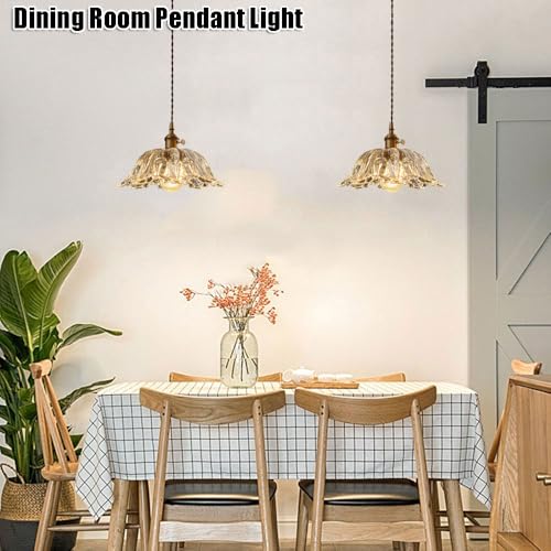 Lámpara colgante E27 de techo con pantalla de cristal personalizada para dormitorio 4