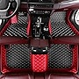 YiLianSM Custom Car Floor Mats for 90% Sedan SUV Car Protection Full Coverage Mats Anti-Slip Leather Floor Liners All Weather Car Floor Mats (Black+Red)