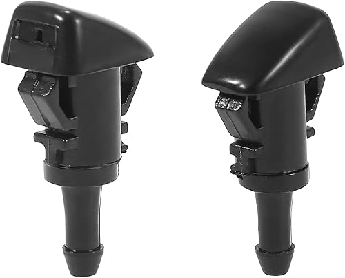 Miniatura 9 de ACROPIX Kit de pulverizador de boquilla para limpiaparabrisas delantero para Dodge Grand Caravan con conector de manguera, paquete de 2, color negro
