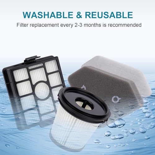 Image of BU3523 BU3521 BU3120 HEPA Filter Compatible with Shark Clean Lightweight Cordless Stick Cleaner -Handheld Vacuum Pre-Motor Auto-Empty System Filters Replacement Parts Accessories