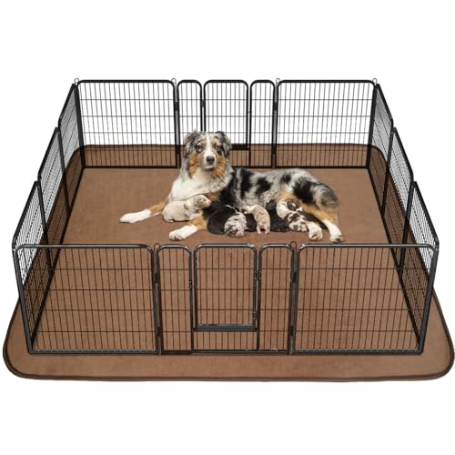 Image of Washable Pee Pads for Dogs, Extra Large Reusable Dog Pee Pad, Waterproof Pet Mat, Dog Playpen Mats for Puppy Training Whelping Playpen Pads