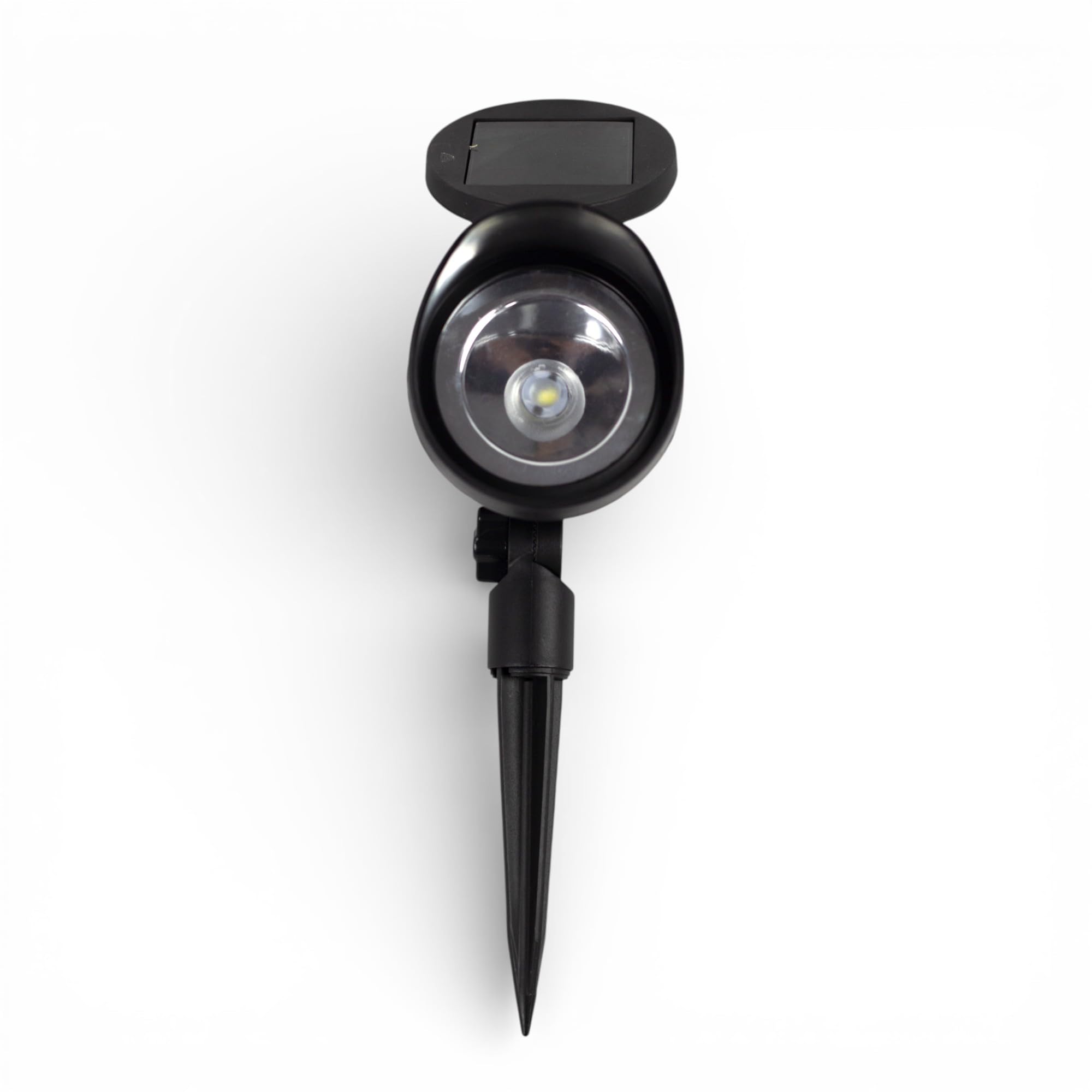 Pincho Focos Solares Exterior Jardín Pack 6 Focos LED Solares con Estaca, Luz Solar Orientable para Camino y Terraza, Encendido Automático Día/Noche, Plástico Negro 28x13,5x8,5 cm