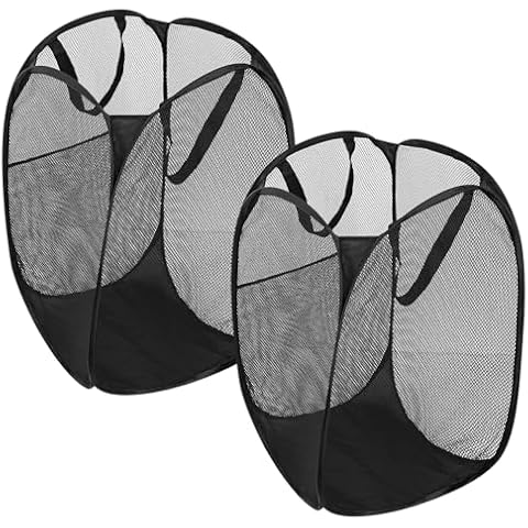 Mesh Pop-Up Laundry Hamper with Handles Cover