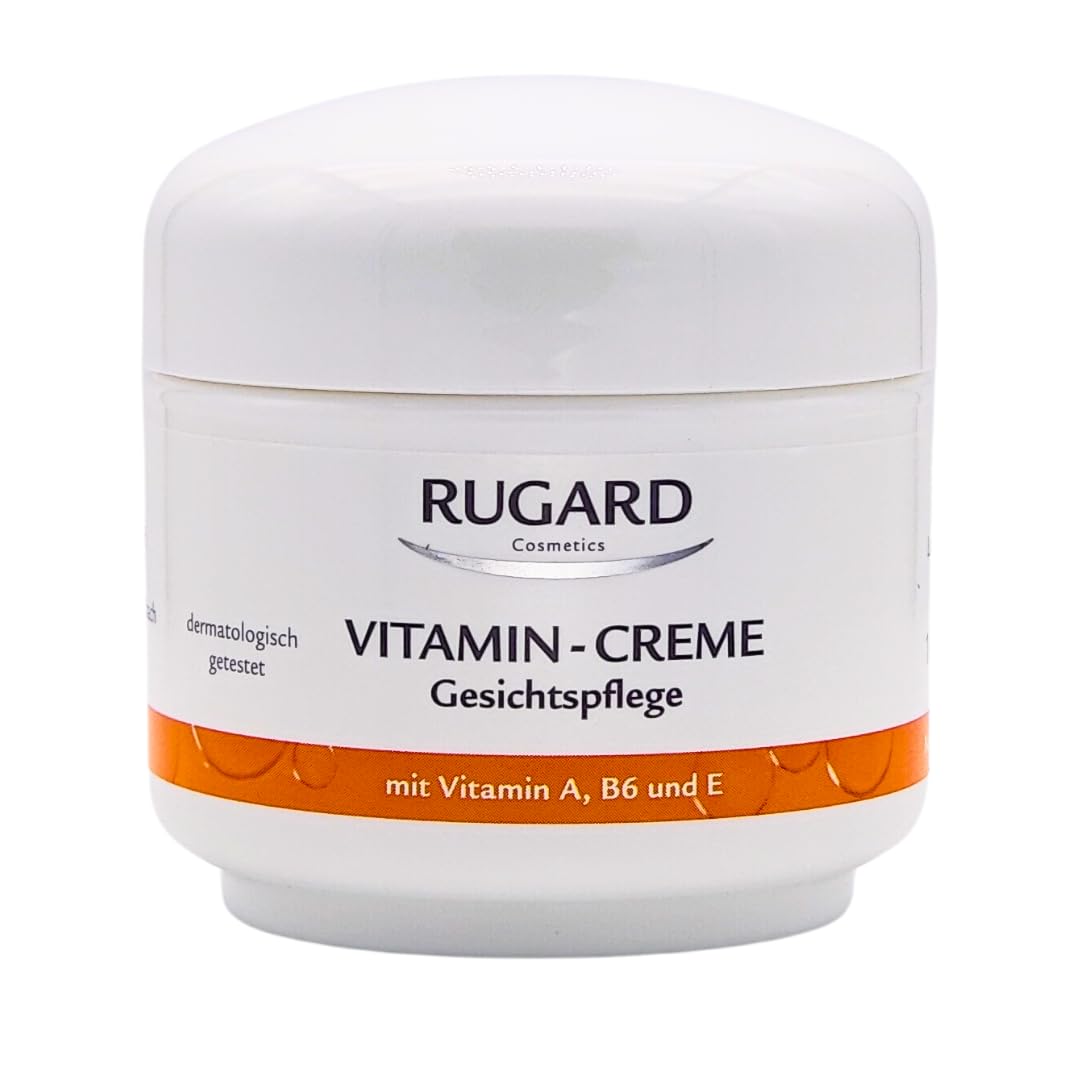 Vitamin Creme Gesichtspflege 3x 100 ml I gegen vorzeitige Faltenbildung I intensiv pflegend und glättend I Collagen, Vitamin A, Vitamin E, Vitamin B6 I Spar-Set plus Pharma-Perle givew-away