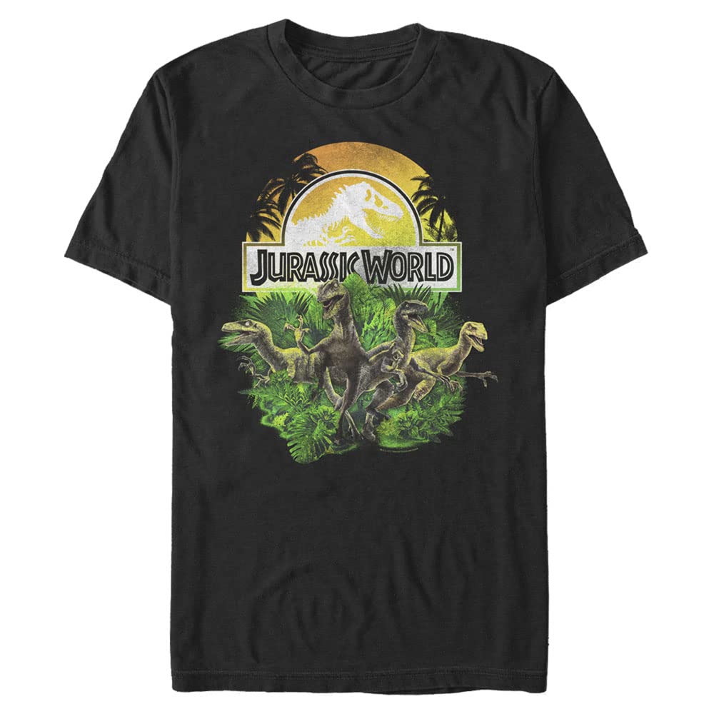 Jurassic Park mens Distressed Plastic Jungle T-Shirt