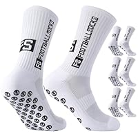 Utensilsto 3 Paare Fußballsocken Rutschfeste Sportsocken 40-44 Anti Rutsch Grip Fußball Socken Atmungsaktiv Fussball Socken für Herren Damen Fussball Basketball Laufen Rugby Tennis