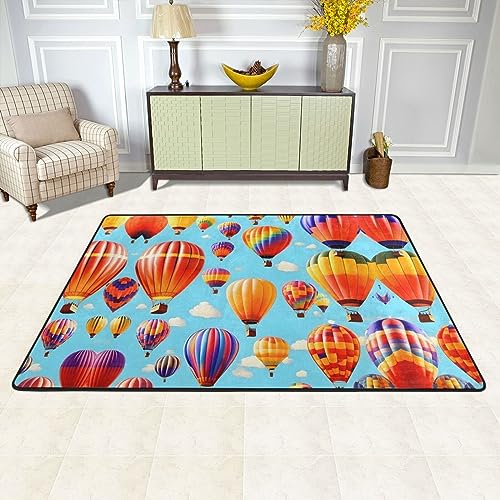 Tapis enfant doux montgolfière pour protéger les pieds du froid