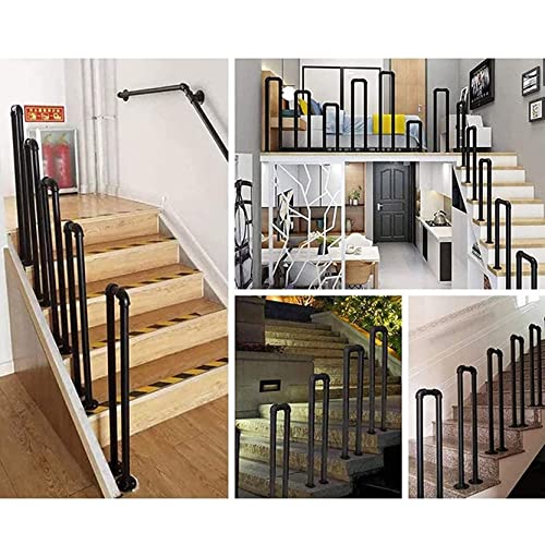 Main courante d'escalier antidérapante en U pour marches extérieures