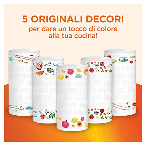 Scottex Quanto Basta, Carta Da Cucina, Opzione Mezzo Strappo, Ultra assorbente, Carta certificata FSC, 24 Maxi Rotoli - Immagine 3