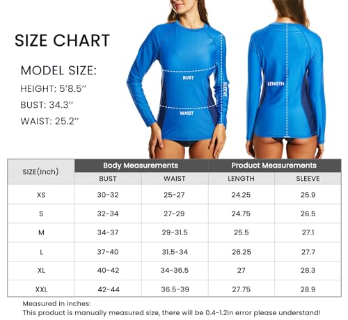 Hodosports Women'S Upf 50+ Rashguard Swimsuit Uv Sun Protection Swim Shirt Long Sleeve Black M thumb #6