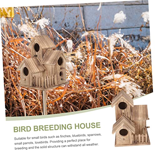 Nichoir pour perruches cottage vintage et accessoire naturel oiseaux