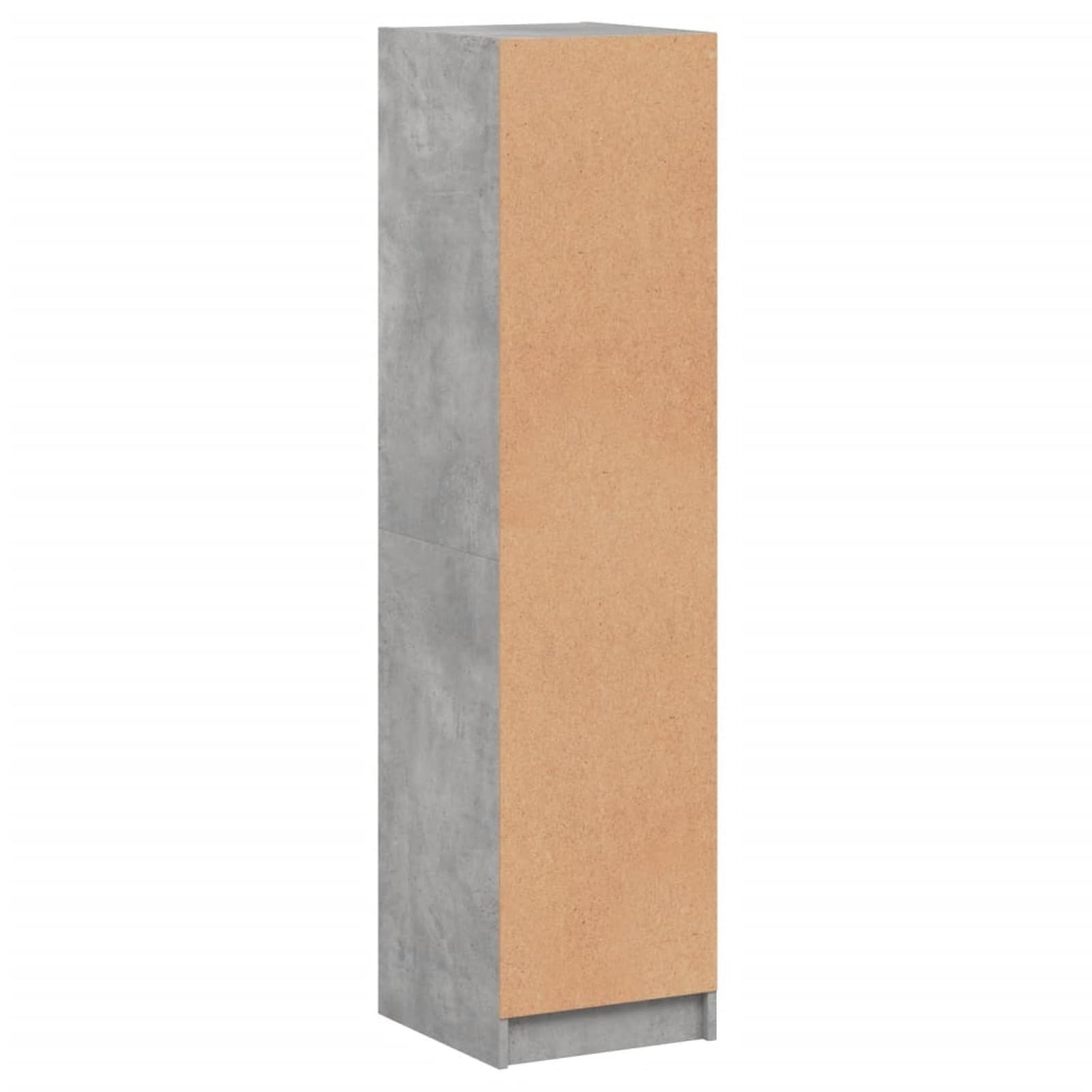 Homgoday Highboard mit Glastüren Betongrau 35x37x142 cm Hochschrank Buffetschrank Hochschrank Wohnzimmermöbel Konsolenschrank Display Freistehend Aufbewahrungseinheit Möbel