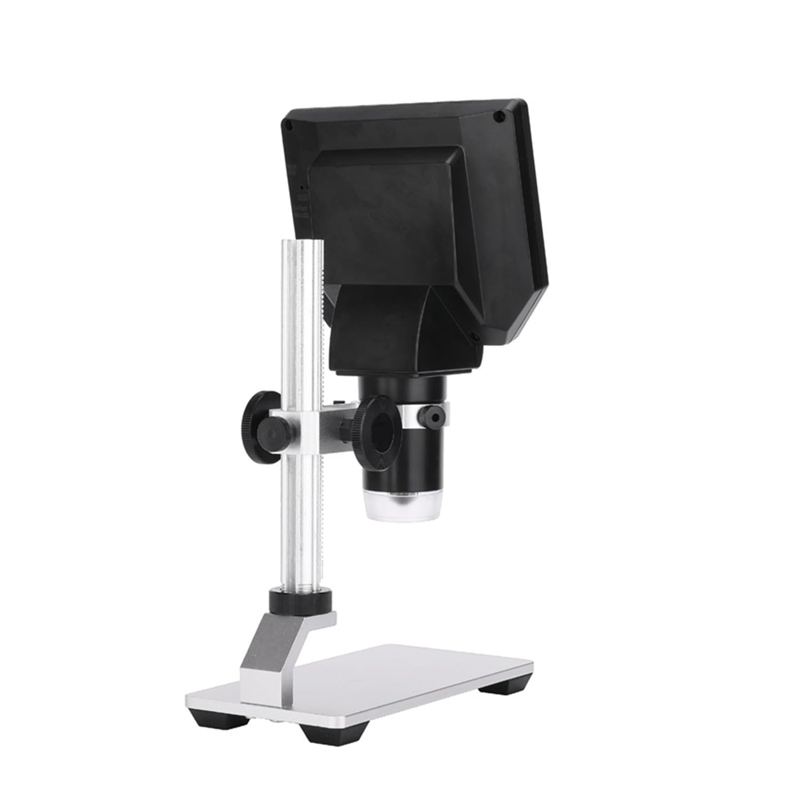 Lente de Microscopio, Microscopio USB electrónico 1-1000X Microscopios de Video Soldadura Digital 4.3 "LCD HD Cámara Aumento 8 LED Lupa Soporte Metal
