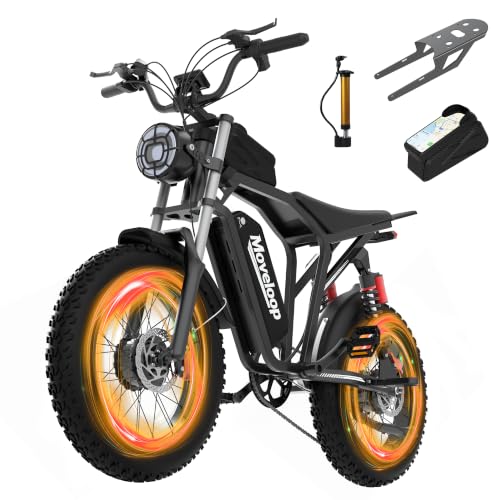 Electric Bike for Adults, 2000W/3000W Peak Electric Bicycle, 20 Inch Fat Tire 15.6AH/20AH Battery, 7 Speed Gear, Full LED Lighting System,E-Bike image 4