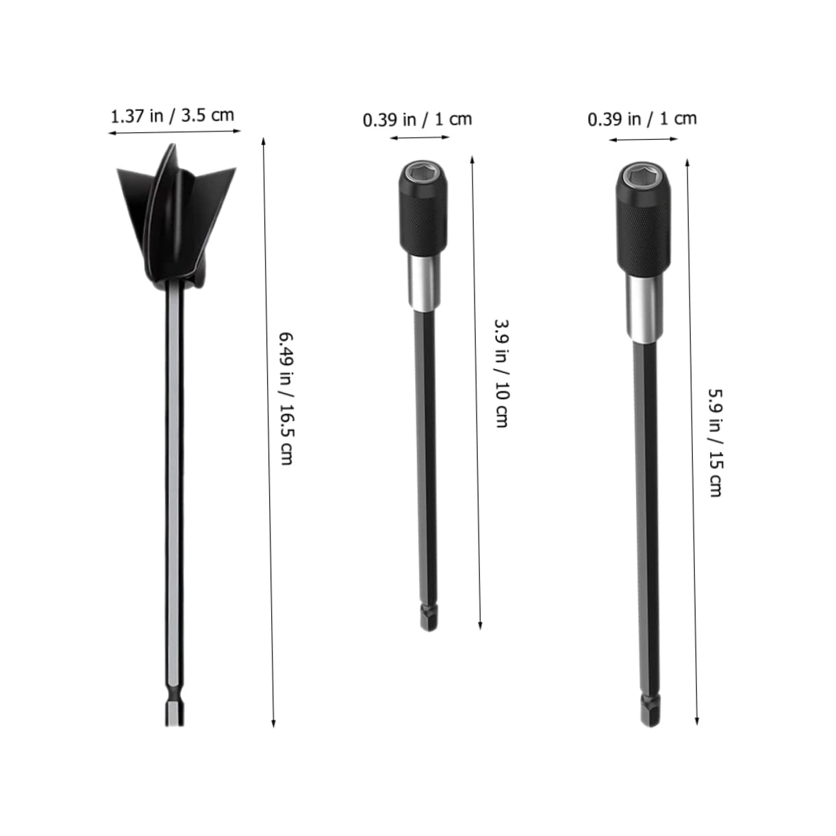 Ciieeo Epoxy Resin Paint Stirrer Set 5pcs Paddle Mixers for Drill Epoxy Mixing Paddle Paint Stirrers for Drill Resin Mixer