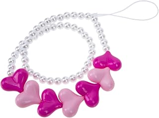 Gatuida 2Pcs Amor Pulseira De Corrente De Telefone Móvel Para Capa De Telefone Cordão De Pulso Smartphones Correntes De Telefone E Encantos Cordão De Telefone Pulseira De Pulso Contas De