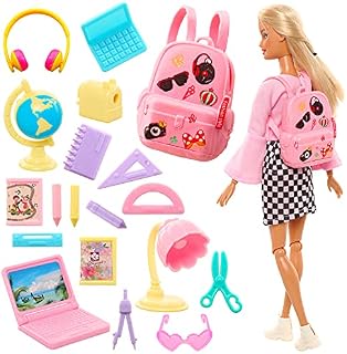 Miunana 19 Doll Study Accessories Computer Laptop Earphone Glasses Bag For 11.5 Inch Dolls