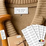 NEU Wasch-/Spülmaschine/Trockner Wäscheetiketten personalisiert 60 Stk. für Senioren-& Pflegeheime Namensaufkleber für Kleidung Namensaufkleber Altenheim Namensetiketten für Erwachsene AF22