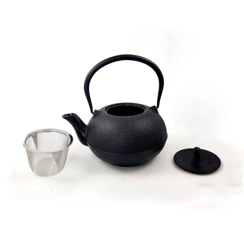 Kuro - Tetera de hierro fundido (1 L), color verde