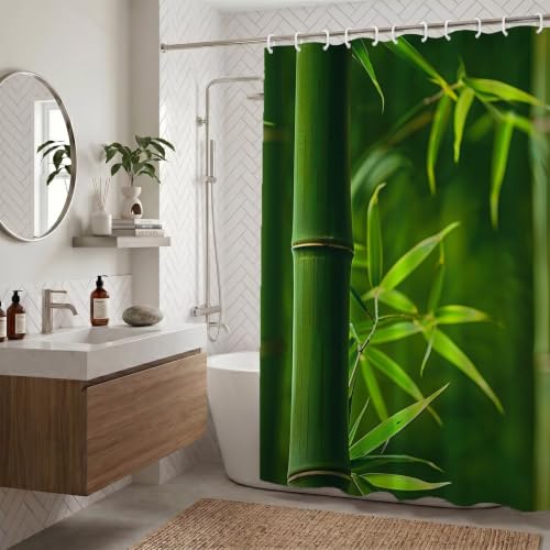 Rideau douche 160x200cm polyester pour une salle de bain zen