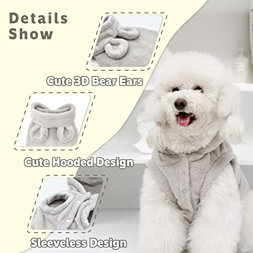 Mesheen Dog Sweaters For Small Dogs Made Of Skin Friendly Soft Double Face Fleece Keep Your Pet Cozy, Adorable Puppy Coat Use Cute Bear Ears Hooded Design… #TOP3
