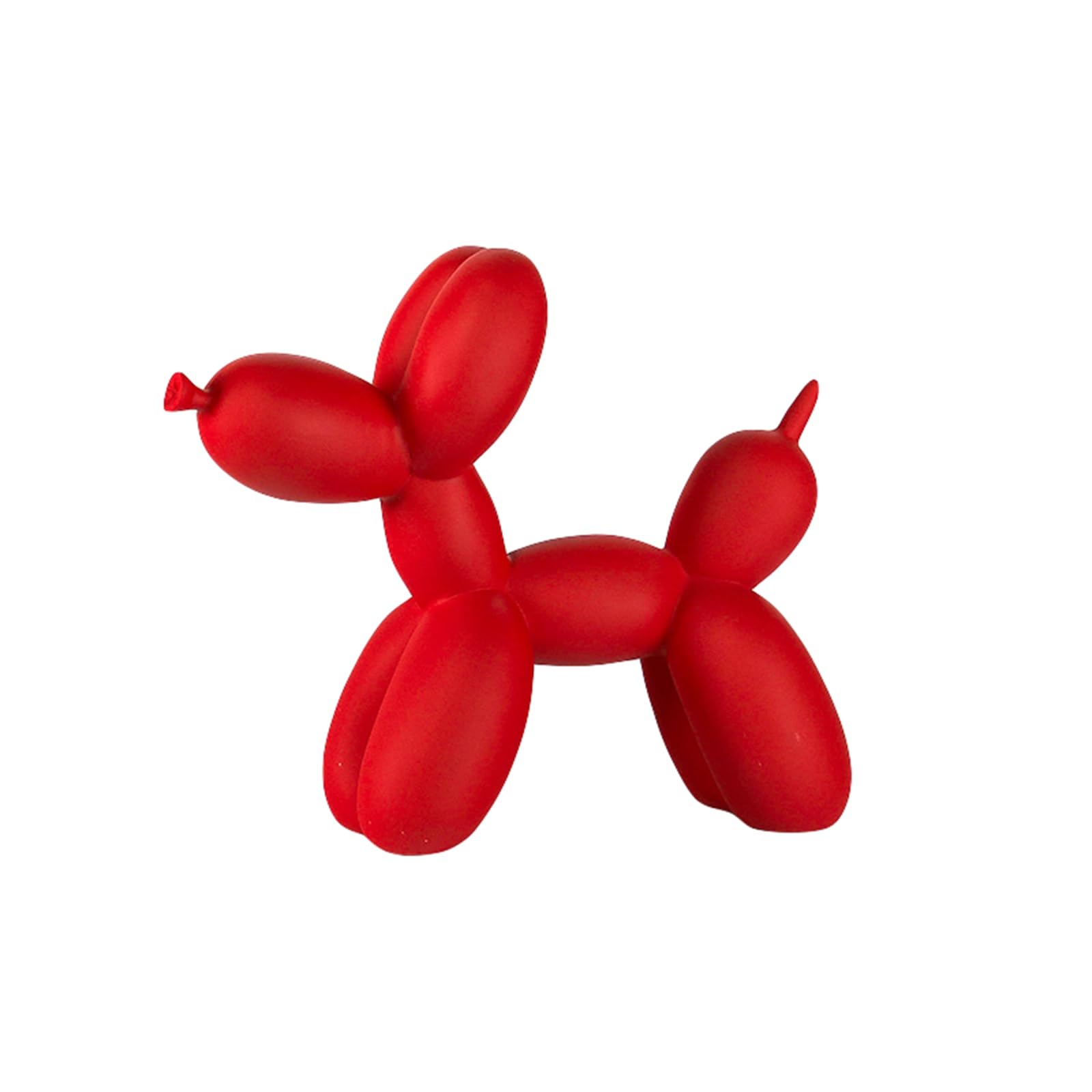 ESSECMBS Creative Balloon Dog Sculpture Modern Home Decoration Trendy Animal Art Collection Resin Figurine Bedroom Living Room (Red, 21 * 9 * 18cm (L*W*H))