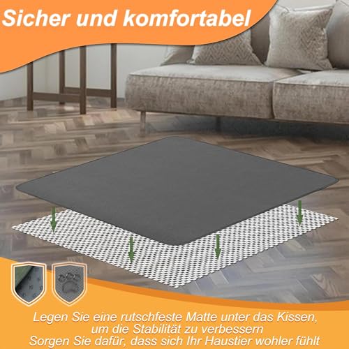 Bunlitent Waschbare Hundepads 165x122 cm 3er Set, Waschbare Haustier-Urinunterlage Schnell Absorbierend, Wasserdicht für Welpen & Inkontinente Hunde, Stubenreinheit & Training, Grau