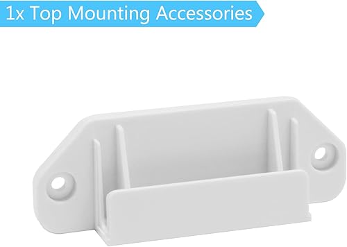 Miniatura 5 de KISKIZ Kit de piezas de repuesto para puerta de bebé retráctil (blanco) Juego completo de accesorios de montaje en pared con soportes, anclajes