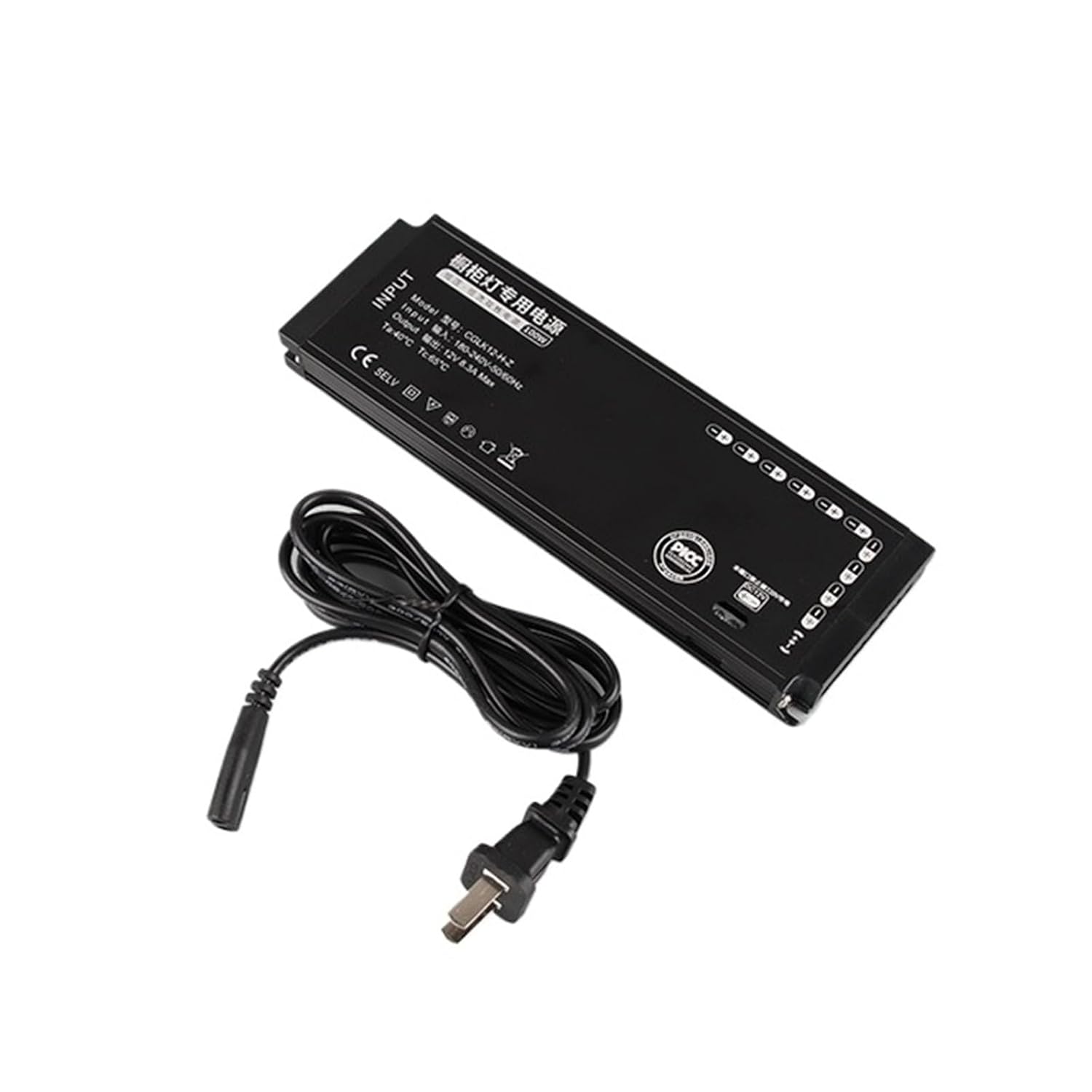 Ultra-Thin Wardrobe lamp Dedicated Power Supply 12V Wine Display Cabinet Layer lamp with Master Control Induction Switch Transformer(DC24V-100W-10 Ports)