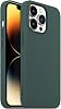 BUFF LABS iPhone 14 Pro Rubber S Silikon Kılıf, İpeksi Dokunuş Hisli, Tam Koruyuculu Darbe Önleyici Kapak Koyu Yeşil
