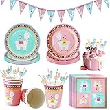 🌸3. Sicheres Material: Alle Produkte sind sicher und ungiftig. Teller, Tassen und Servietten bestehen aus umweltfreundlichem, biologisch abbaubarem Papier.