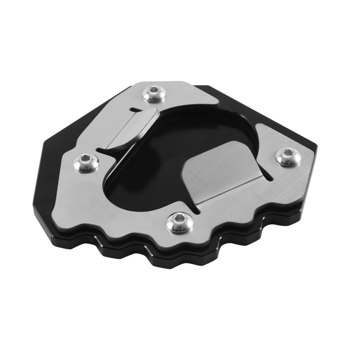Fuß Seitenverlängerung Pad Motorradzubehör Ständer Seitenständer Stützverlängerung Fußpolster Basis Für Triu&mph Tig&er 1200 Tig&er1200 2022-(Schwarz)