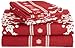 Pinzon Lightweight Cotton Flannel Sheet Set - Queen, Snowflake Bordeaux