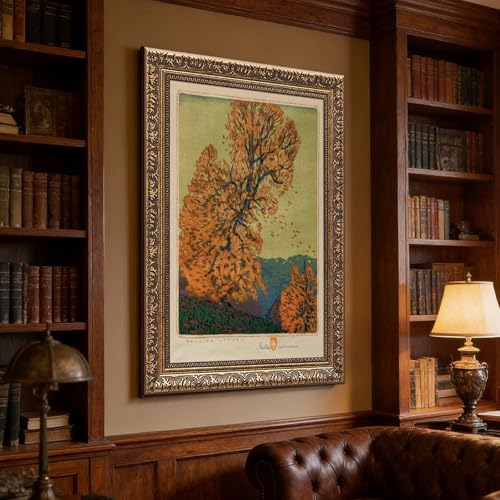 Impression sur toile Gustave Baumann paysage d'automne 50x76 cm