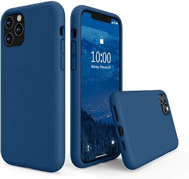 SURPHY Compatible with iPhone 11 Pro Max Case 6.5 inches, Thickened Liquid Silicone Phone Case with Microfiber Lining for iPhone 11 Pro Max 2019, Horizon Blue