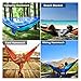 AWHZngE Outdoor Camping Hammock with Mosquito Net Lightweight Hanging Hammocks High Strength Parachute Fabric Hanging Bed Net 250x120cm for Terrace, Outdoor(Blue)