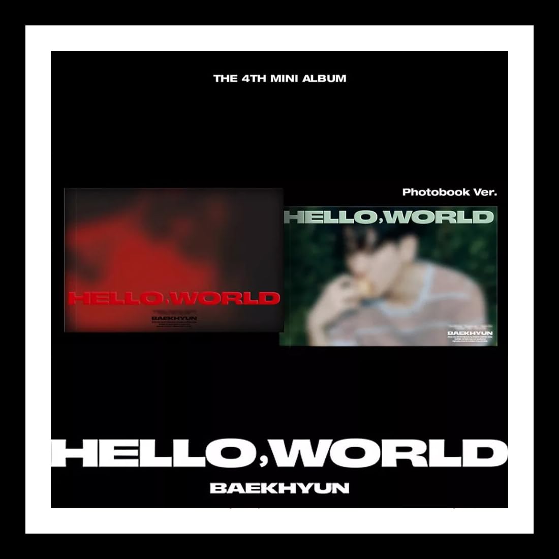 (Photo Book See) EXO BAEKHYUN HELLO, WORLD 4th Mini Album (HELLO / WORLD - Random Ver. + Gift Card) K-POP SEALED