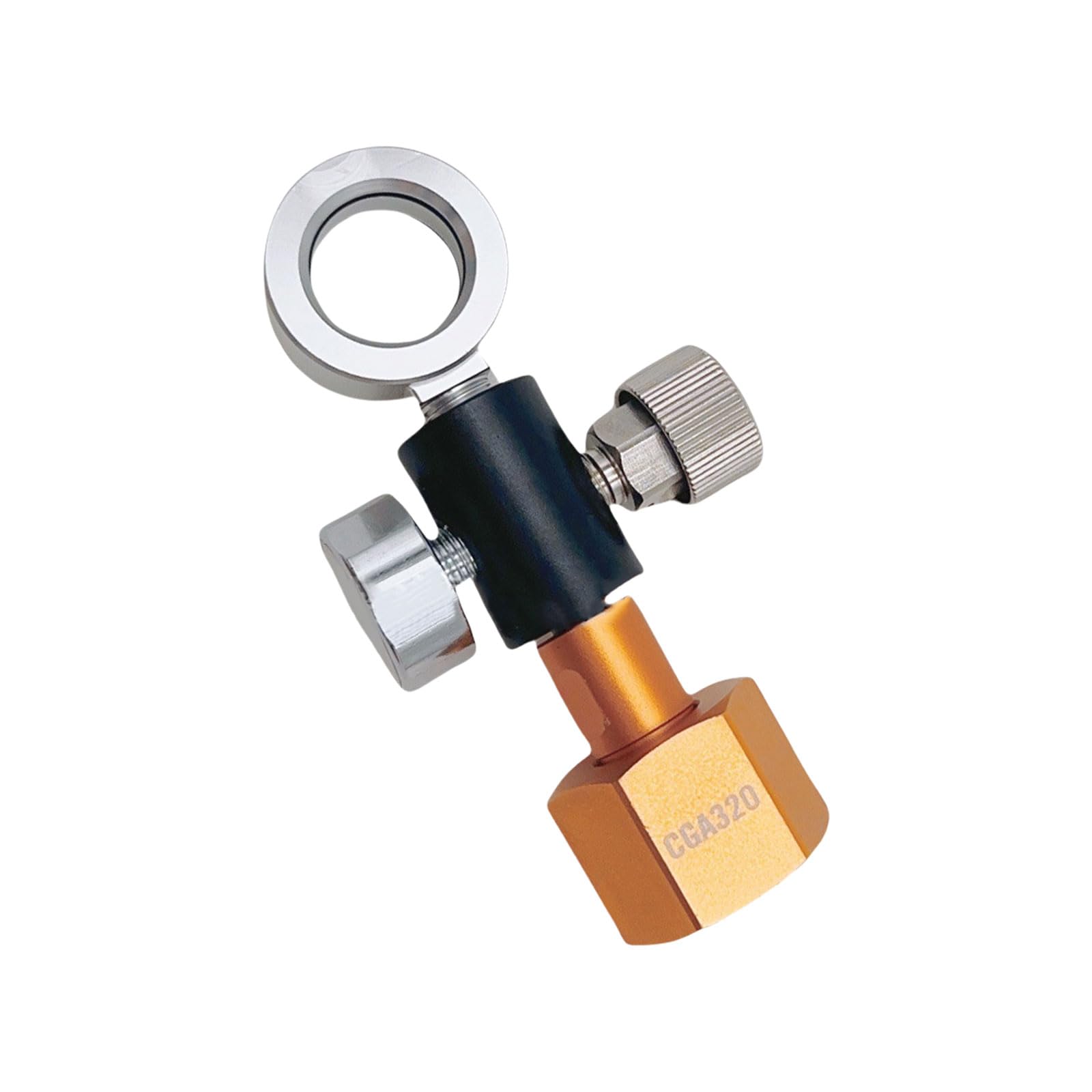 Adaptateur recharge bouteille CO2 en métal robuste avec soupape de sécurité