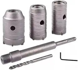 JOGO 3 SERRA COPO FURAR CONCRETO LAJE PAREDE 30MM 40MM 50MM