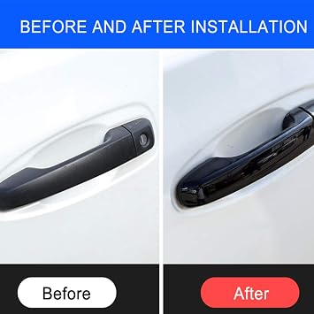 ITrims Door Handle Cover Trim for Toyota 4Runner 4WD N280 2010-2023 2018 2019 2020 2021 Car Styling Accessories Exterior Door Handles 8PCS Black ABS(No Smart Key Holes)