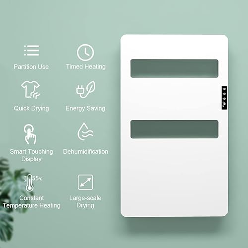 Miniatura 3 de Calentadores de toallas para baño, calentador de toallas con temporizador, toallero térmico montado en la pared, calentador de toallas eléctrico