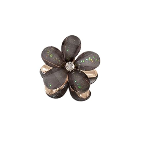 Miniatura 1 de degtnb 2 pinzas para el cabello de color brillante de flores, horquillas anticaídas, garra fuerte de metal, pasadores de pelo con diamantes de