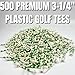 Against The Grain 500 Pack Plastic Golf Tees Bulk (3-1/4