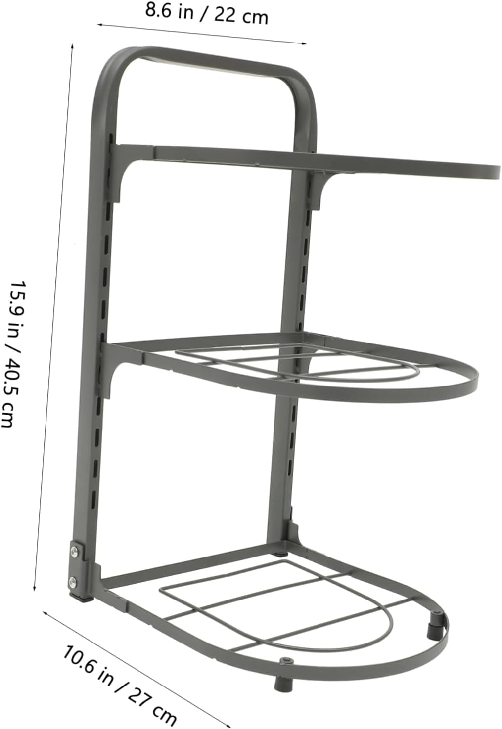 Mobestech Foldable Multi Pot Rack Space Saving Kitchen Organizer for Pots Pans Spice Bottles with Smooth Edges Efficient Under Sink Storage